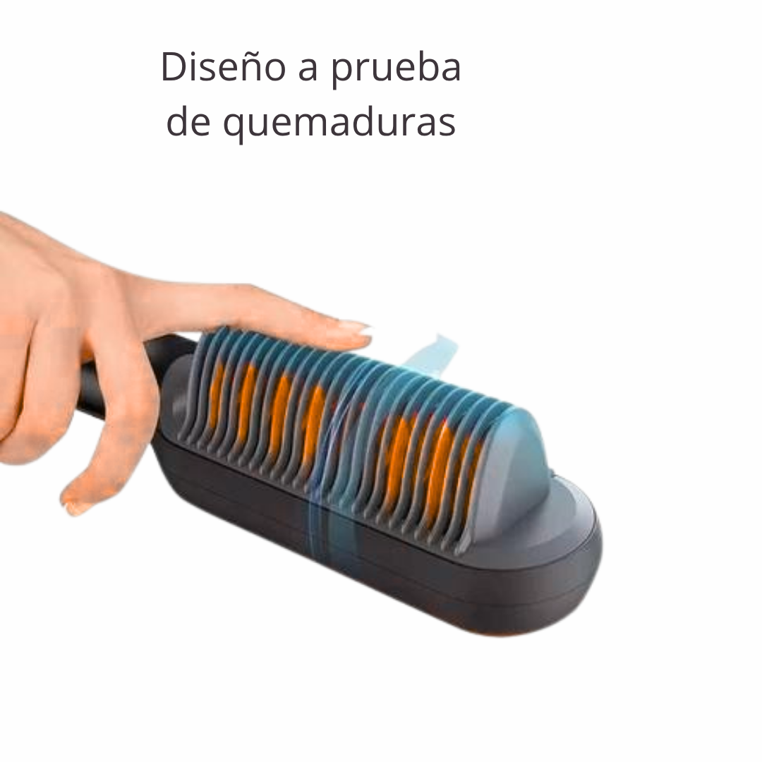 Cepillo Alisador Eléctrico 2 en 1 Profesional – Alisa, Peina y Elimina el Frizz en Minutos